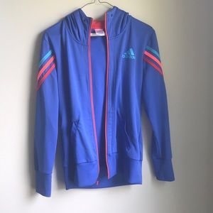 Blue and red addias jacket